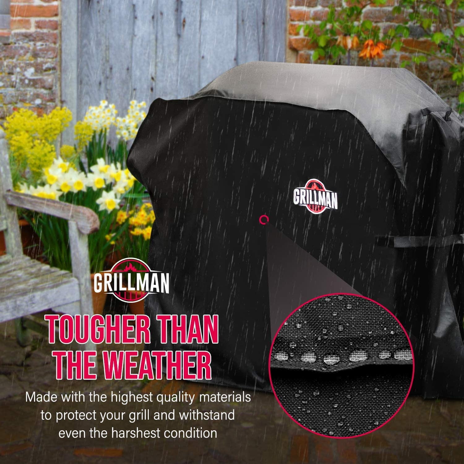 Char Brinkmann Heavy-Duty Barbecue Cover for Weber Grillman Premium BBQ Grill 