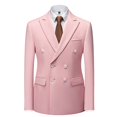 thumbnail image 3 of sususu Men's Blazer,Big and Tall Sports Coats for Men,Modern Double Two Piece Suit Set With Matching Trousers for Business Wedding and formal Events, 3 of 3