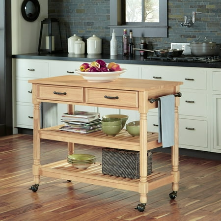 Savannah Natural Kitchen Cart