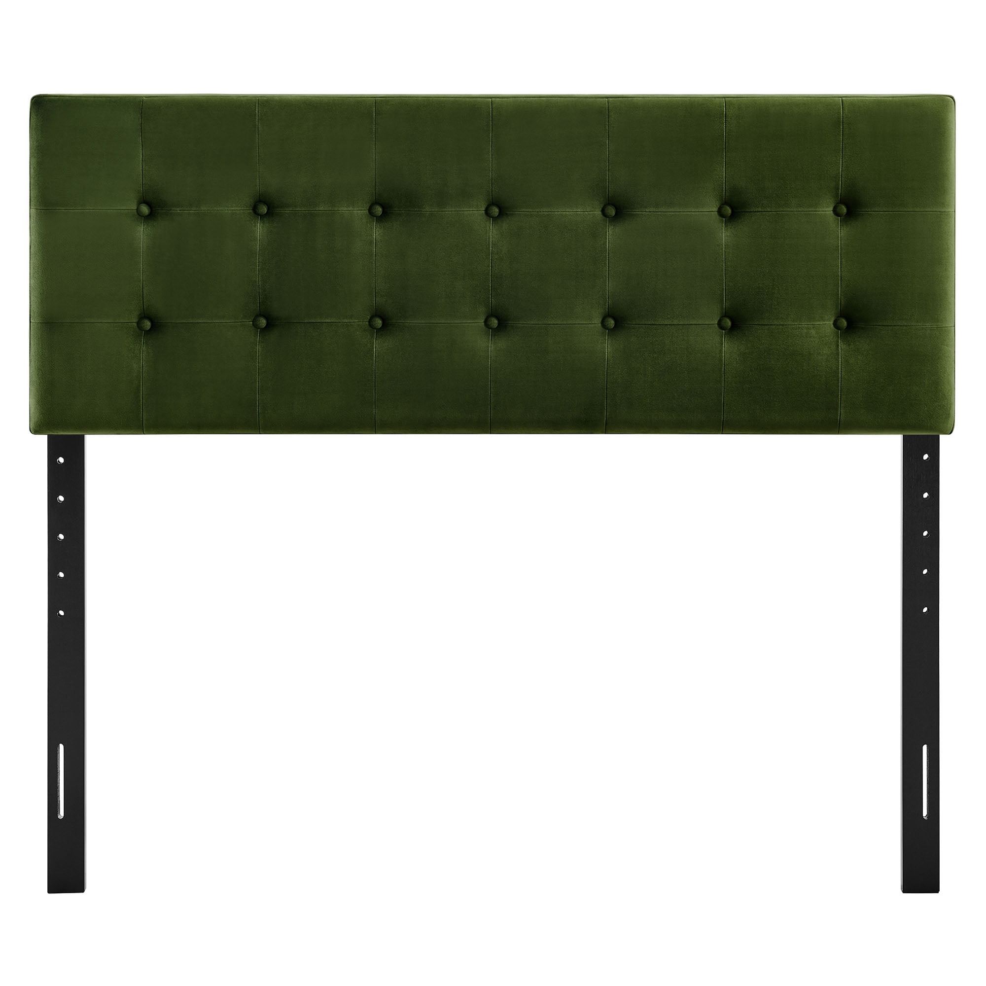 Emily Stain-Resistant Performance Velvet Queen Size Headboard in Moss Green