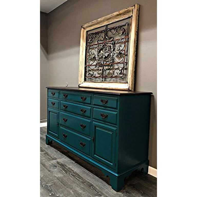 Creating a Teal Blue Blended Furniture Finish with Chalk Style Paint -  Country Chic Paint