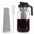 thumbnail image 1 of Cold Brew Coffee Maker Pitcher,64oz Iced Coffee Tea Pitcher for Fridge with Filter, Cold Brew Maker with Pour Spout Lid, 1 of 8