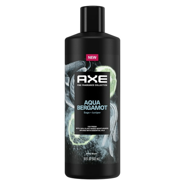 bijstand Tub gebaar Axe Fine Fragrance Collection Men's Liquid Body Wash Aqua Bergamot, 18 oz -  Walmart.com