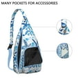 thumbnail image 2 of Summer Beach Sling Backpack - Mermaid & Seashell Design Crossbody Shoulder Bag, Fashionable Daypack, 2 of 4