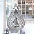 thumbnail image 6 of tangnade wind chimes 3d flowing-light effect decor for outdoor garden house hanging decoration gifts 12âx 8â silver water drop-shaped spinners, 6 of 6