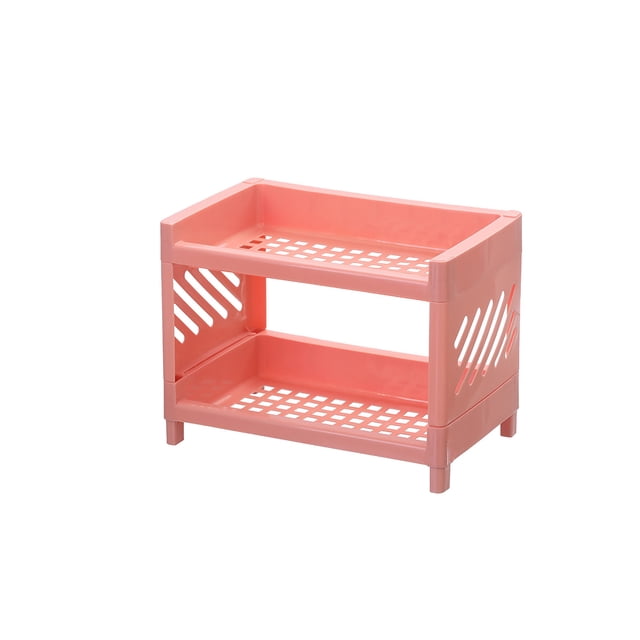 Organización de Cocina Y Almacenamiento Escritorio Estante de Almacenamiento de Doble Capa, Gabinete de Almacenamiento Cosmético, Estante de Clasificación de Condimentos de Cocina Ahuecado
