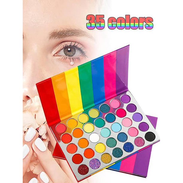 Vokewalm Rainbow Eyeshadow Palette 35 Colours Rainbow Eye Shadow