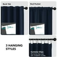 thumbnail image 6 of Deconovo Blackout Curtains for Living Room - Room Darkening Curtains Solid Back Tab & Rod Pocket Window Drapes, 38x45 inch, Navy Blue, 2 Panels, 6 of 7
