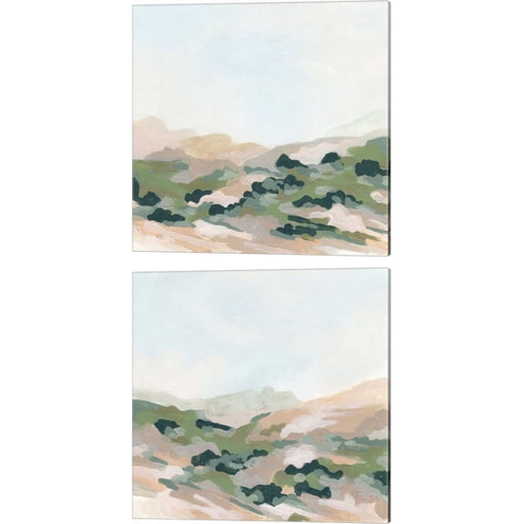 Great Art Now Valley Dusk by June Erica Vess 2 Piece Canvas Art Set Each 14W x 14H