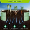 thumbnail image 4 of Galvanized Tall Raised Garden Bed Set Of 2,Oval Large Planting Box with Open-Ended Base,Planter Raised Boxes For Vegetables Flowers, 4 of 9