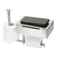 thumbnail image 1 of Soporte para Papel Higiénico Uxcell con Almacenamiento, Acero Inoxidable 304 para 2 Rollos, Dispensador de Toallitas para Baño, 1 of 7