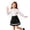 Black, variant on AJGRHE Girls Short High Waist Pleated Skater Tennis Skirt Casual School Style Girls Skirt for Kids Lightweight Pleated Design Suitable Everyday Wear Play Outdoor Campus Navy 150