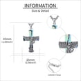 thumbnail image 5 of Abalone Shell St Michael Cross Necklace Sterling Silver Archangel Saint Michael Jewelry Gifts for Men, 5 of 6