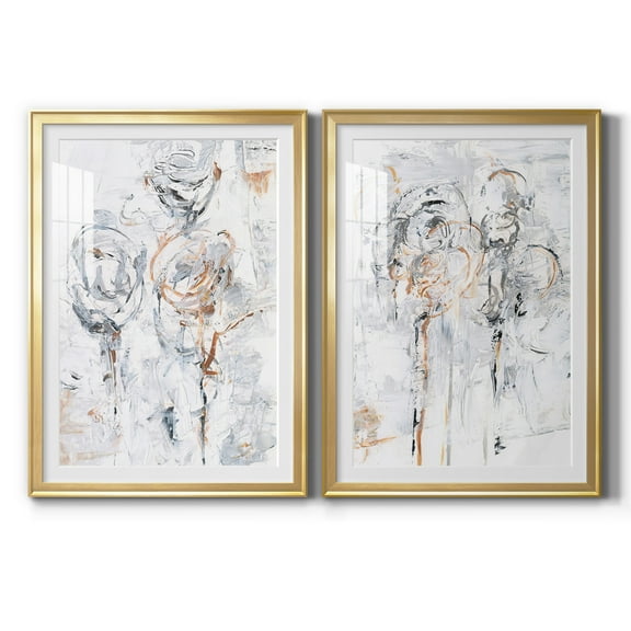 Wexford Home Spring Wildflowers I Premium Framed Print, 30.5" x 42.5" - Ready to Hang, Gold (Set of 2)