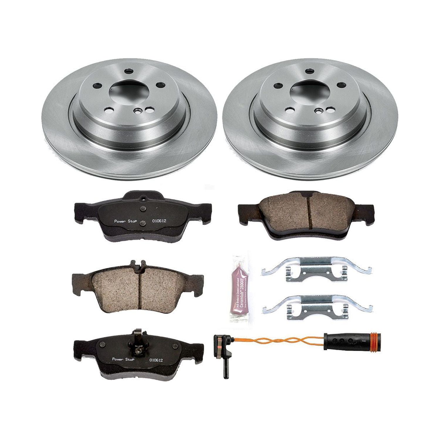 Power Stop Rear Stock Replacement Brake Pad and Rotor Kit KOE6200