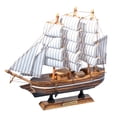 thumbnail image 4 of Miniature Wooden Ship, Wooden Sailboat Model, Nautical Decor, Tabletop Statue Decoration for Home, Office, Living Room, Bedroom, Unique Gift, 4 of 5