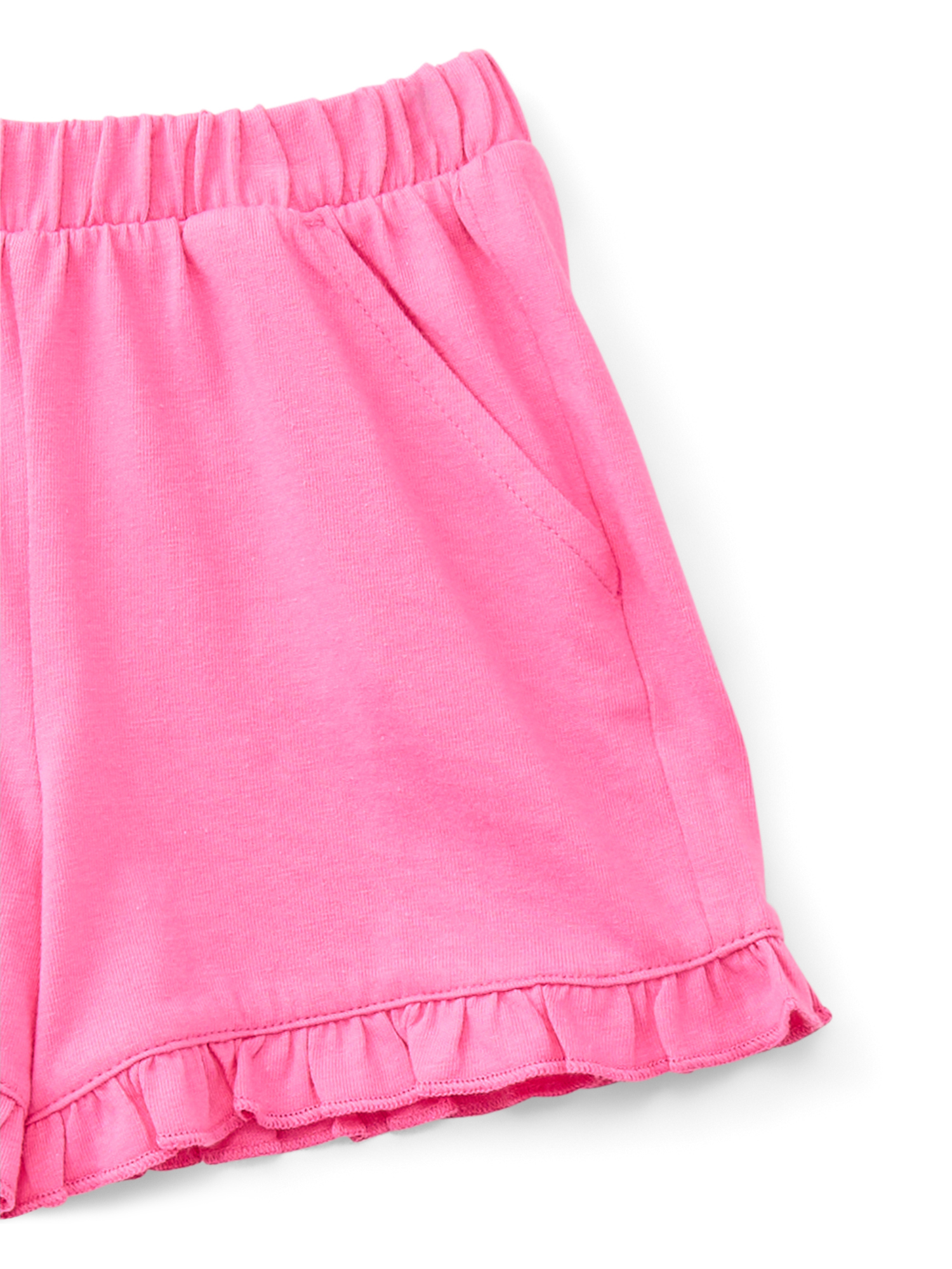 Wonder Nation Toddler Girls Ruffle Hem Shorts, 3-Pack, Sizes 18M-5T