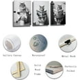 thumbnail image 2 of ZHONGYUTONG Funny Bathroom Wall Decor 3 Pieces Kitten Cat Sitting on Toilet Reading Newspaper Poster Prints Black White Animal in Toilet Canvas Artwork (12.00" x 16.00" x 3PCS), 2 of 6