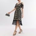 thumbnail image 5 of Bouanq Cocktail Dress 1920s Flapper Dress Long Fringe Dress Roaring 20s Sequin Beaded Dress Vintage Art Deco Dress Wedding Party Dresses, 5 of 9