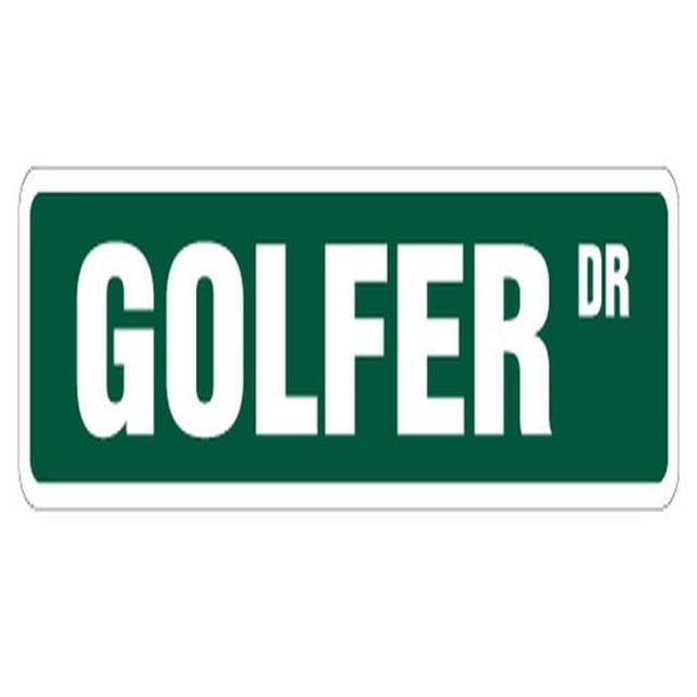SignMission SS-Golfer 4 x 18 in. Street Sign - Golfer - Golf Golfing Golfers Decals Play