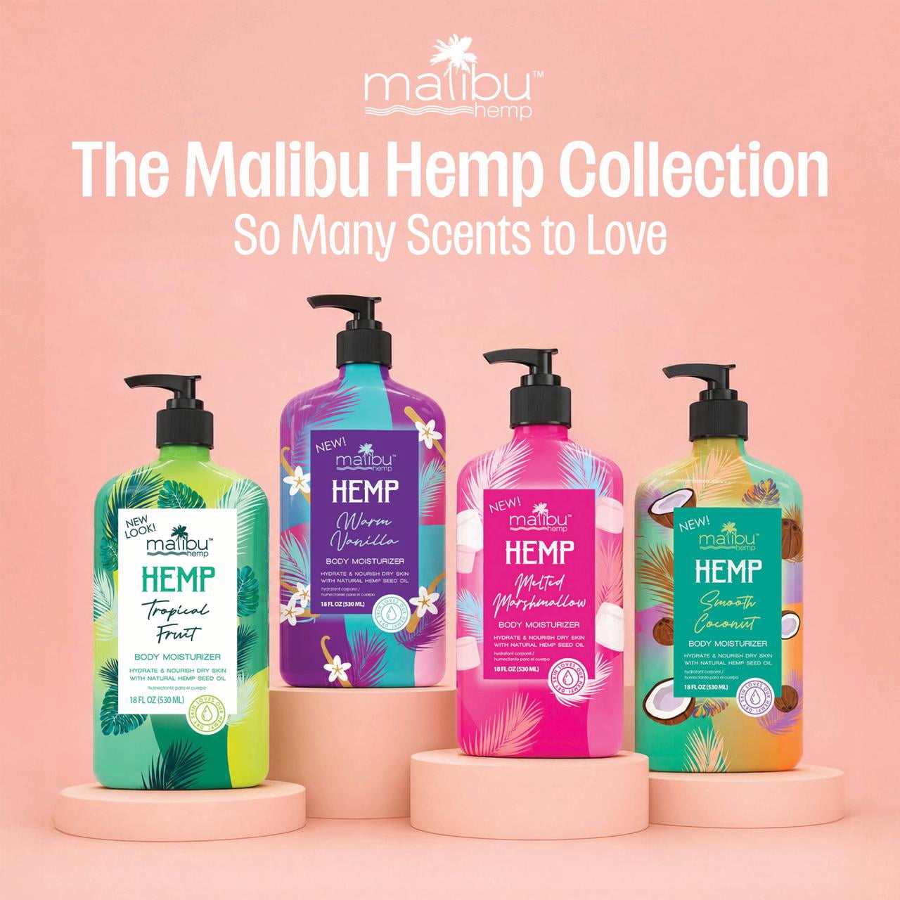 Malibu Hemp Melted Marshmallow Hemp Moisturizer, 18oz