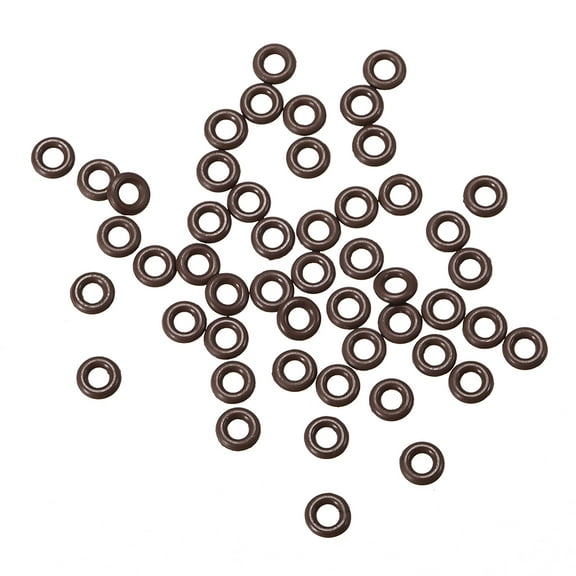 Fluorine Rubber O Rings 3.5mm OD, 1.5mm Inner Diameter, 1mm Width, Seal Gasket Brown 50Pcs