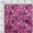 thumbnail image 1 of oneOone Viscose Jersey Dark Magenta Fabric Florals Quilting Supplies Print Sewing Fabric By The Yard 60 Inch Wide, 1 of 5