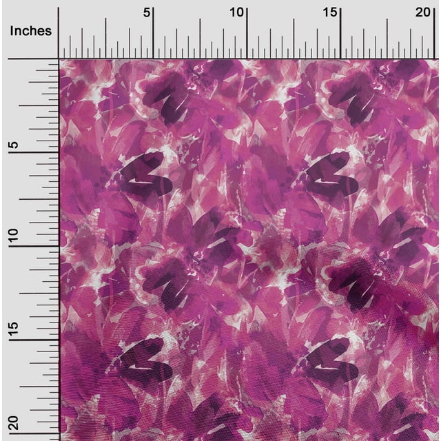 oneOone Polyester Lycra Dark Magenta Fabric Florals Sewing Craft Projects Fabric Prints By Yard 56 Inch Wide
