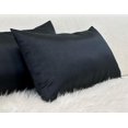thumbnail image 4 of Aiking Home 12x24 Inches Faux Silk Rectangular Throw Pillow Cover, Zipper Closure, Black (Set of 2), 4 of 7