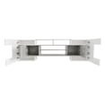thumbnail image 5 of TV Stand for 65 70 75 80 inch TV Rectangle Modern Entertainment Center with 16 Color LED Lights, White, 5 of 10