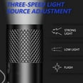 thumbnail image 5 of Mini Aluminum Alloy Flashlight Telescopic Focus Pen Clip 3.3 Inch USB Rechargeable Waterproof OutdoorforLighting/Ceiling(Black),Ccwuwei, 5 of 8