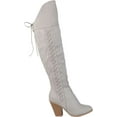 thumbnail image 2 of Women's Journee Collection Spritz-S Wide Calf Over The Knee Boot Grey Faux Suede 8.5 M, 2 of 6