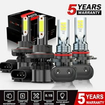 For 2004-2014 Ford F150 6000K LED Headlight Hi/Lo Fog Light Bulbs Combo 4x