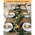thumbnail image 4 of 13 Inch Round Placemats Set of 6, Black Christmas Non Slip Heat Insulation PP Table Mats, Snowman Xmas Pine Trees Elk Snowflake Washable Place Mats for Kitchen Dining Party Table Decor, 4 of 7