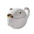 thumbnail image 4 of Taza de café de cerámica, taza de té, reutilizable, lindo gato con tapa, cuchara, taza de leche para hotel Blanco, 4 of 9