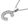 thumbnail image 3 of Dazzlingrock Collection 0.10 Carat (ctw) Round White Diamond Fancy Letter 'C' Initial Pendant 1/10 CT, 14K White Gold, 3 of 6