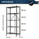 thumbnail image 3 of Estante de Almacenamiento 5 niveles Plegable de Acero al carbón con Ruedas, 3 of 9