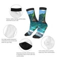 thumbnail image 3 of Rocae Tropical Paradise Window View for Girls Boys Crew Socks,Children's Socks, Kids Socks, Toddler Socks: Daily Wear with Kids School Uniform, 3 of 5