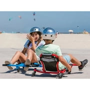 EzyRoller: Spinner - Bravo Red - Ride-On Scooter, Cambering Motion, 360 Degree Turns, Pedal Free Cart, Extendable Frame, 154lb Cap, Kids-Teens Ages 4+