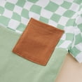 thumbnail image 6 of Esho 12M-5T Toddler Baby Boys Summer Outfits Short Sleeve Plaid T-shirt Tops and Shorts 2PCS Infants Clothes Set, 6 of 8