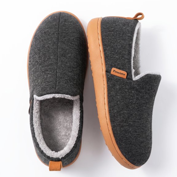 Pmoiste Women's House slippers Indoor Outdoor Memory Foam Warm Winter Plush Loafer Slippers for Women