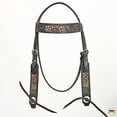 thumbnail image 2 of HILASON Western Horse Headstall Breast Collar Leather Brown, 2 of 8