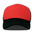 thumbnail image 5 of DALIX Trucker Cap Two Toned Cap in Black and Red, 5 of 6