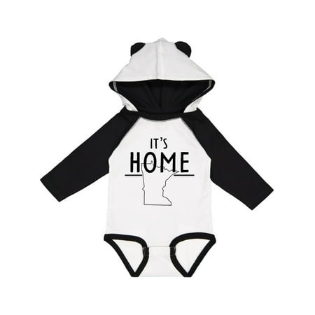 

Inktastic It s Home- Minnesota State Outline Gift Baby Boy or Baby Girl Long Sleeve Bodysuit