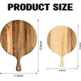 thumbnail image 2 of 16 Pcs Acacia Wood Round Cutting Board with Handle Thick Charcuterie Wooden Serving Tray Large Wooden Chopping Paddle for Kitchen Pizza Bread Cheese Fruit Vegetables, 2 Size（12 x 16"&14 x 10"）, 2 of 9