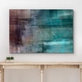 thumbnail image 3 of wall26 Canvas Print Wall Art Brown &amp; Teal Paint Stroke Color Blocks Abstract Shapes Digital Art Modern Art Chic Scenic Colorful Multicolor Dark for Living Room, Bedroom, Office - 12"x18&quot, 3 of 5