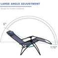 thumbnail image 2 of CycloneSound Adjustable Patio Zero Gravity Chair with Pillow - Navy-Blue, 2 of 5