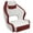 White • Crimson Red, variant on Wise DLX3338-1904 DLX Series Pontoon Bucket Seat with Flip Up Bolster - White / Mariner Blue
