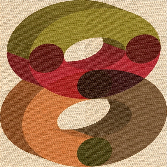 Ahgly Company Machine Washable Indoor Square Transitional Brown Sand Brown Area Rugs, 4' Square