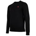 thumbnail image 2 of U.S. POLO ASSN. Jersey de punto para hombre - Cuello redondo, logotipo bordado, algodón Negro 3XL (XXX-Large), 2 of 3